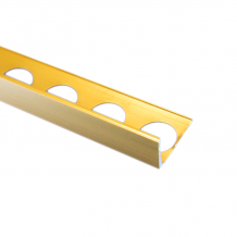 Contract Metal Straight Edge Bright Gold Tile Trim 2.5m Length